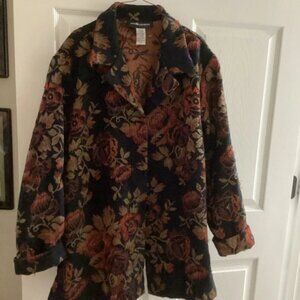 Floral print blazer jacket
